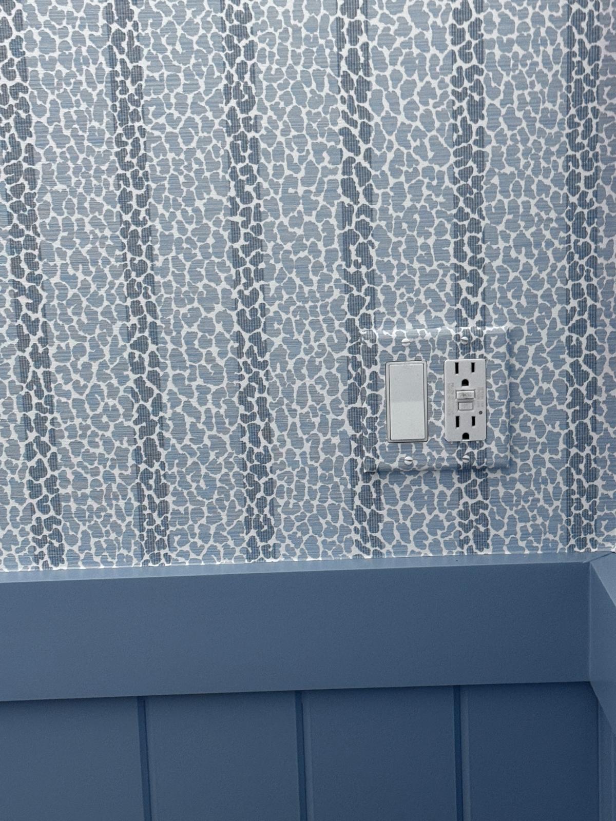 Wallpaper Cheetah Blue Stripes