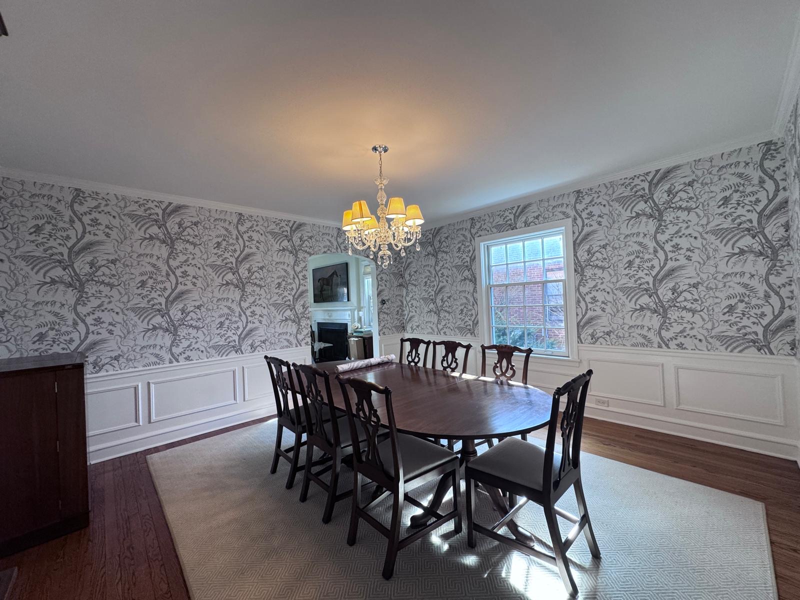 Wallpaper Dining Room Flowers
