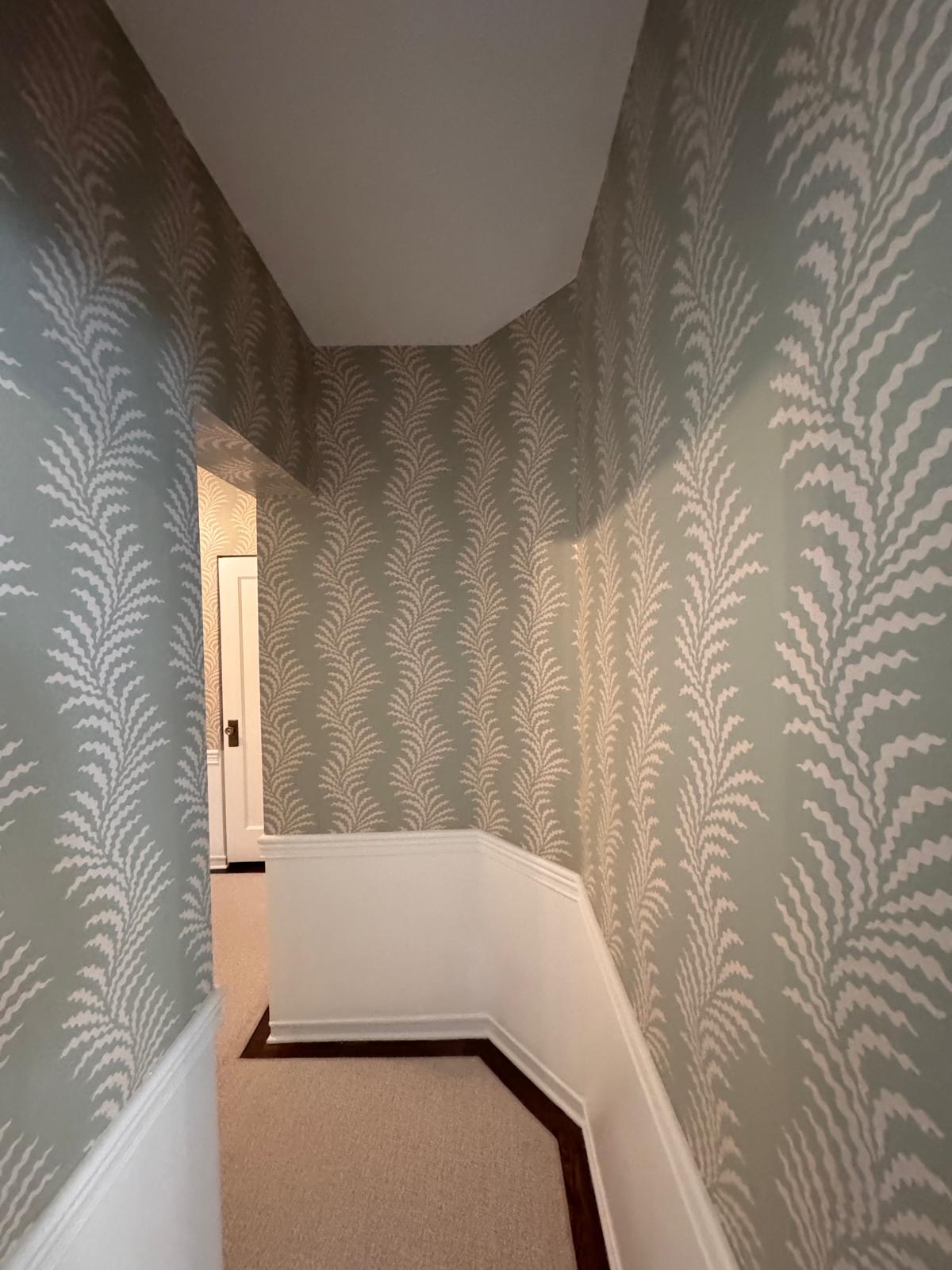 Wallpaper Hallway Light Green