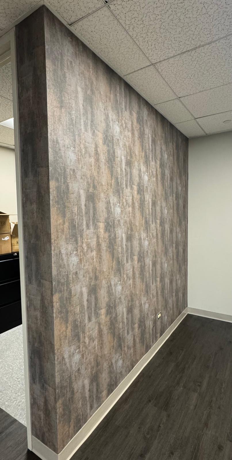 Wallpaper Office One Wall Brown