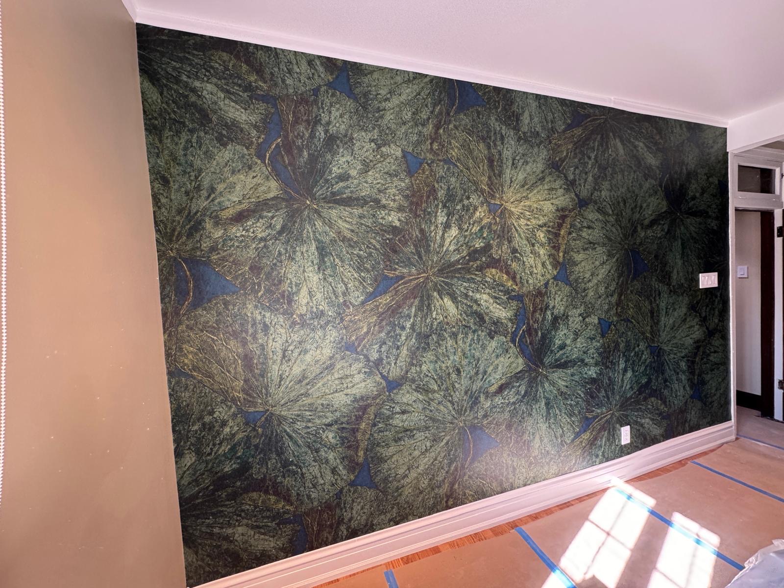 Wallpaper One Wall Realistic Lilypad