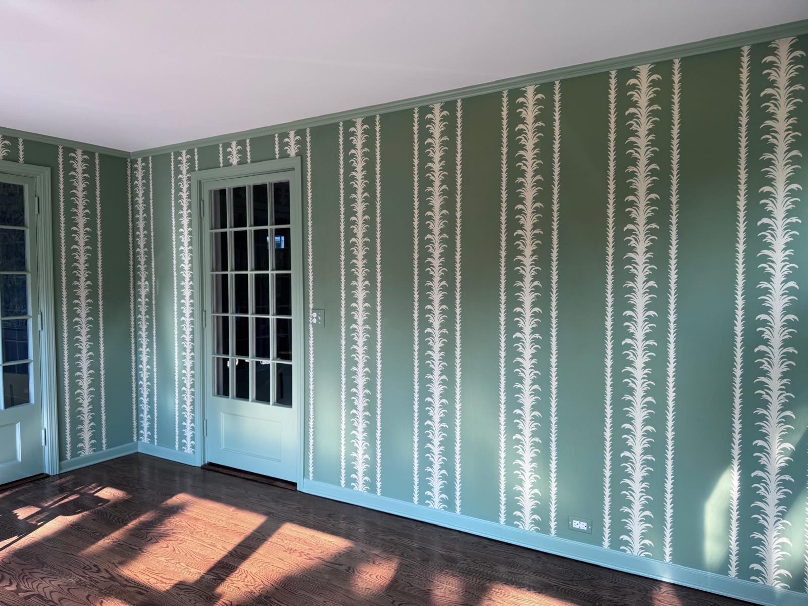 Wallpaper Sunroom Green Flower